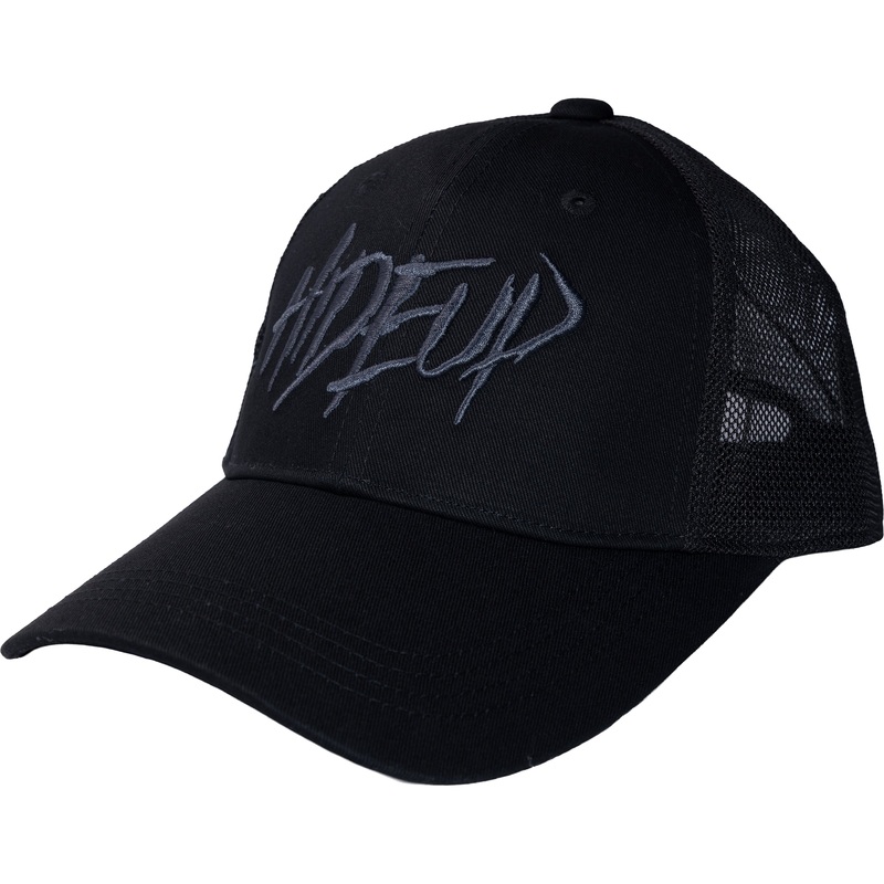 Hideup Mesh Cap Stream Black Logo