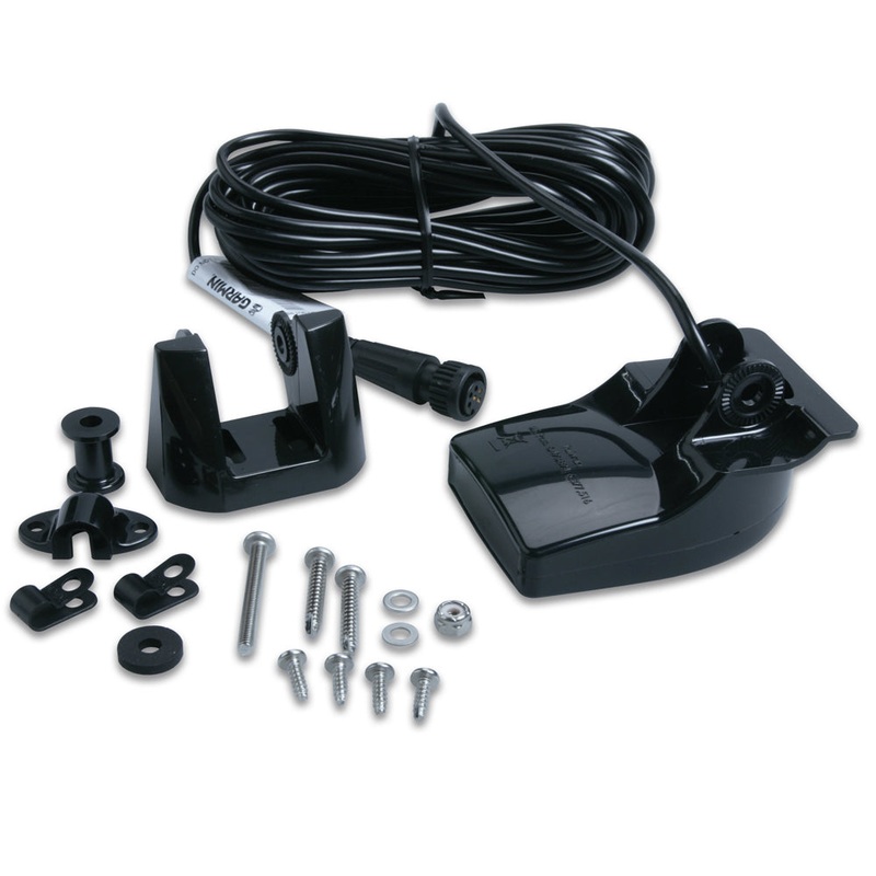 GARMIN Plastic Transom Mount Transducer with Depth and Temperature