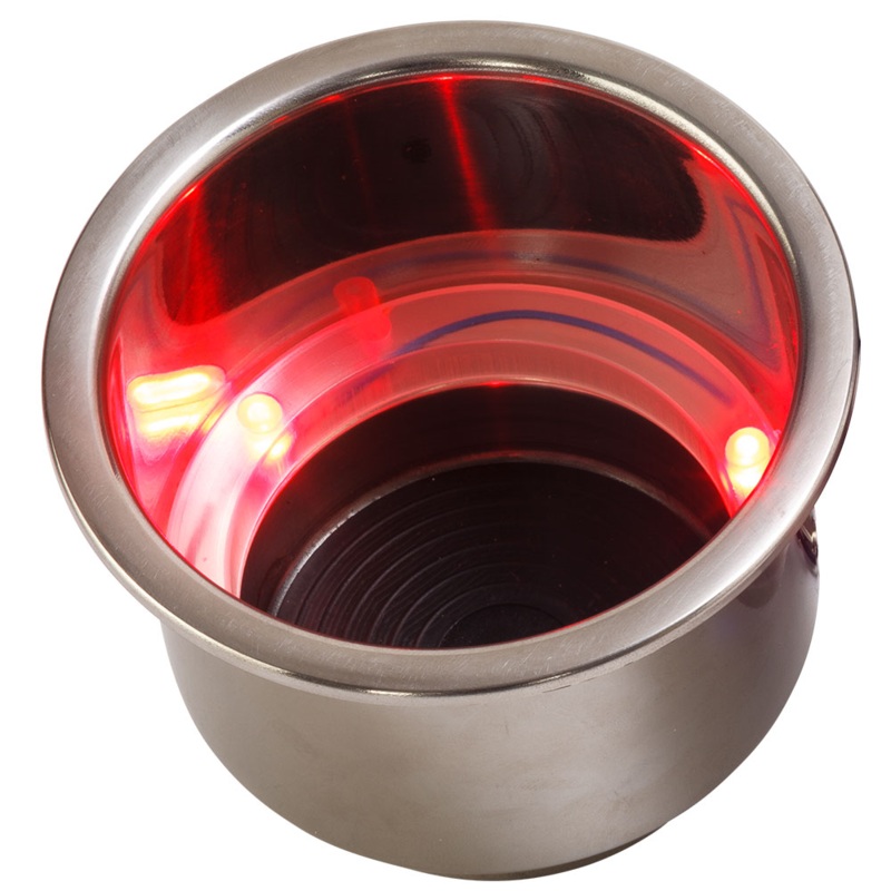 SEA-DOG LED Flush Mount Combo Drink Holder Red LED