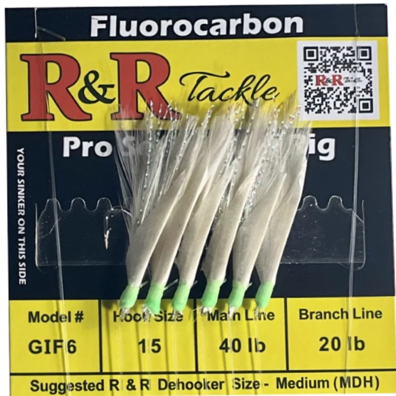 R&R TACKLE GI6 Fluorocarbon Bait Rigs