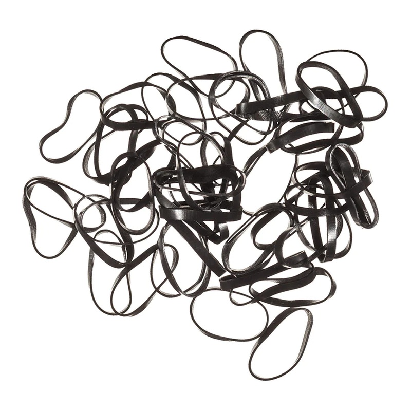 R&R TACKLE Live Bait Rigging Bands Small Black 50-Pack