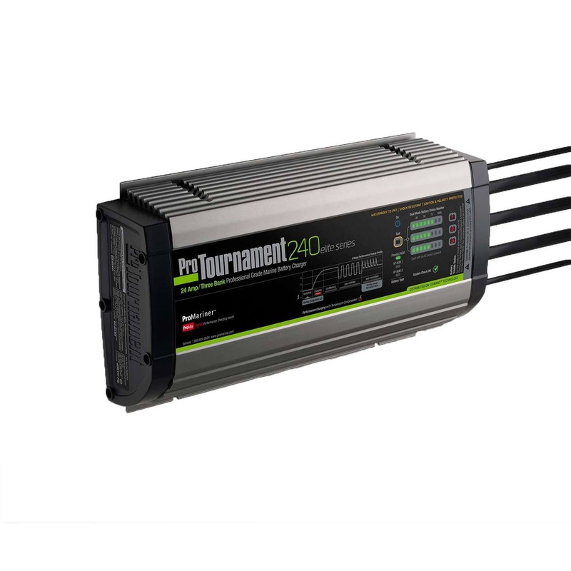 ProTournament 240 Elite Triple Waterproof Battery Charger, 12/24V DC