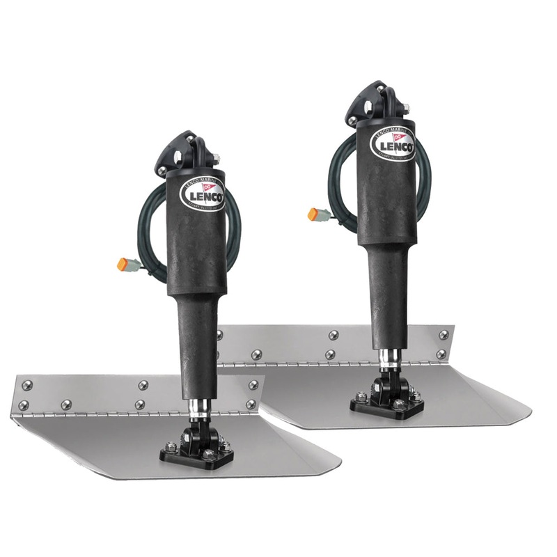 LENCO MARINE 9" x 18" Standard Mount Trim Tab Kit without Switch Kit- 12V