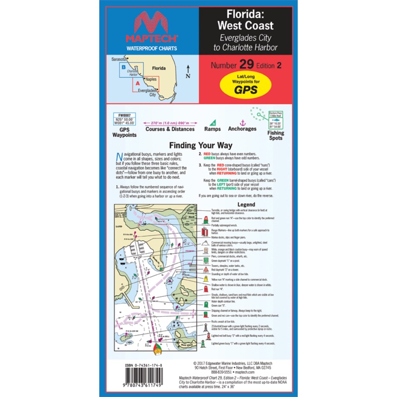 MAPTECH Everglades City to Charlotte Harbor - 2nd Edition - Waterproof Chart