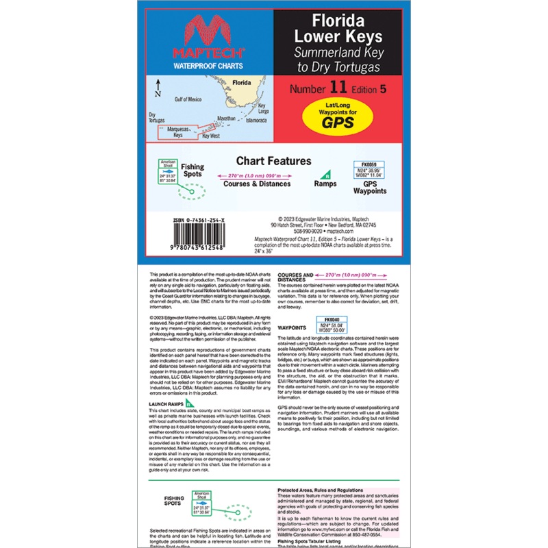 MAPTECH Florida: Lower Keys Waterproof Chart