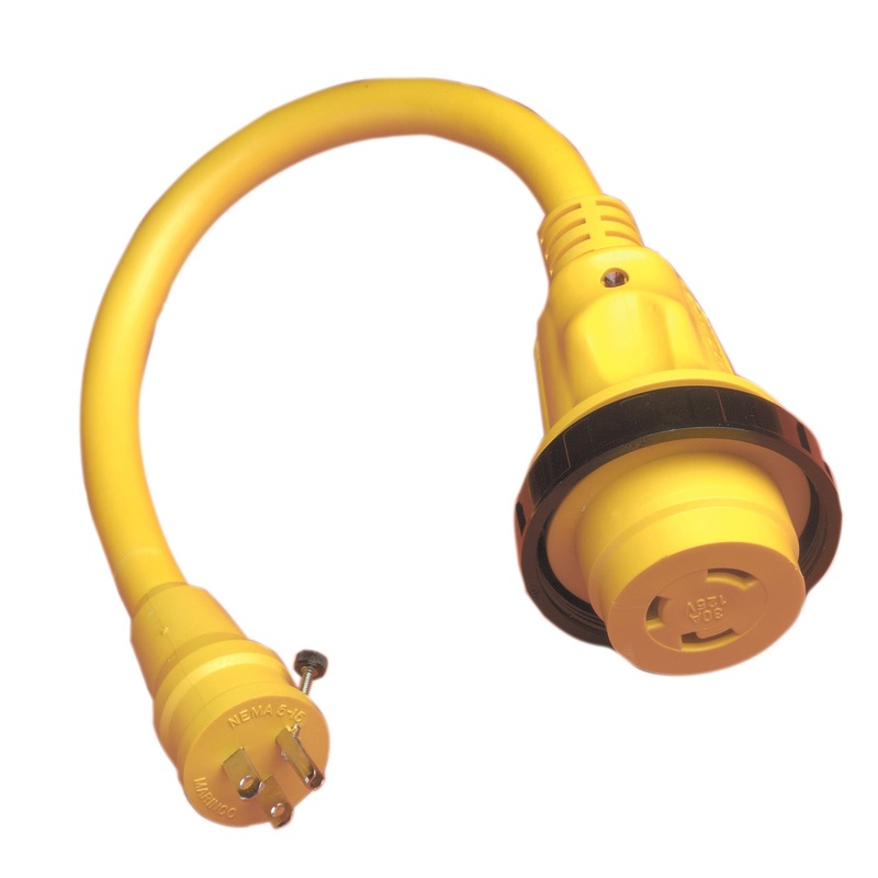 MARINCO 104SPP Pigtail Adapter, 30A 125V Female To 15A 125 Male
