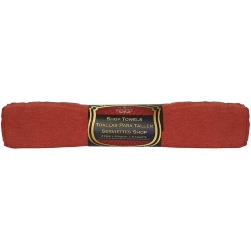 S.M. ARNOLD Woven Red Cotton Shop Towel 3-PK