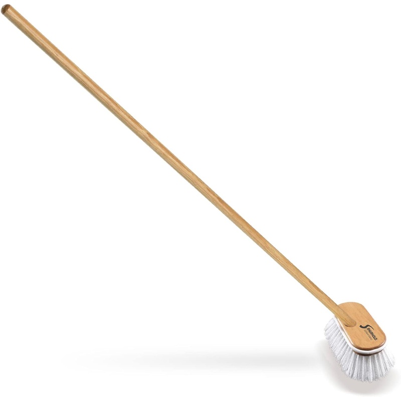 SHURHOLD Marine Mate 6-inch Stiff Bristle Brush with 48-inch Handle