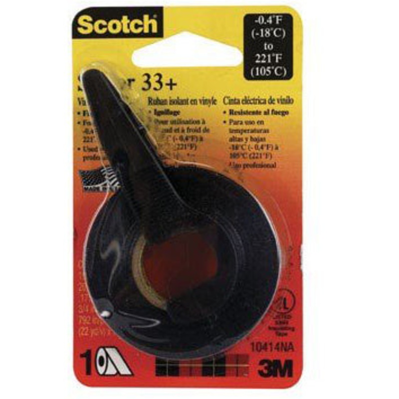 3M Scotch Super 33+ Vinyl Electrical Tape w/dispenser - .75" X 12.5 Yds