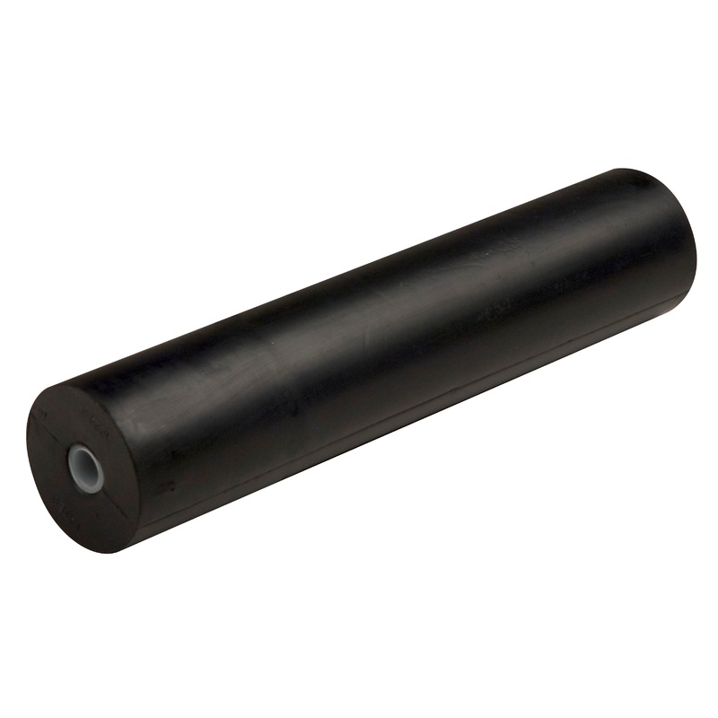 C.E. SMITH 12" Side Guide Roller Black Natural Rubber, 1/2" Shaft