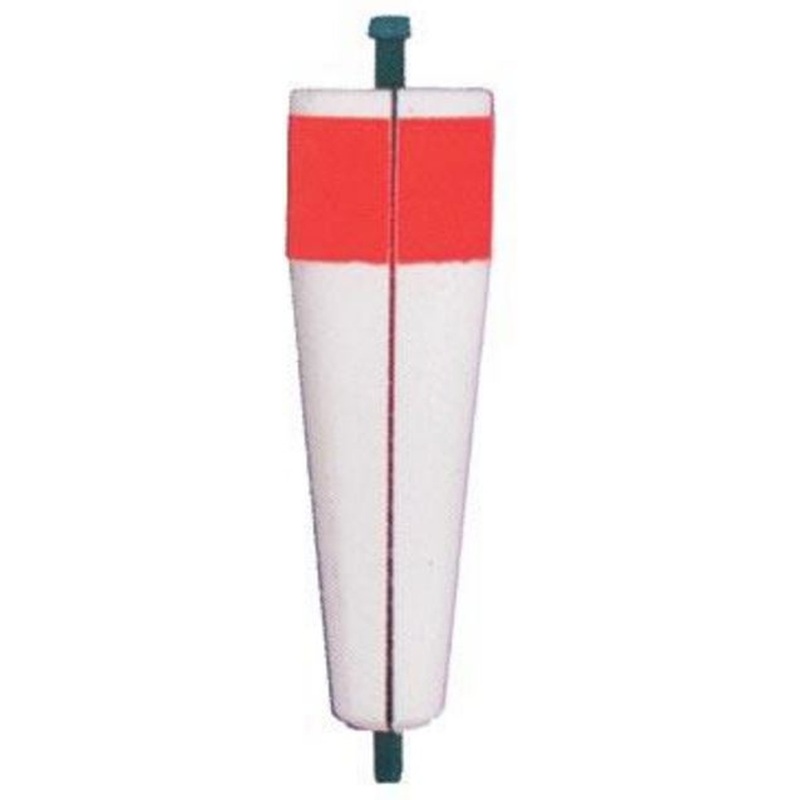 COMAL TACKLE Glo-Top Popping Float - Weighted - Slotted - White & Red 2"