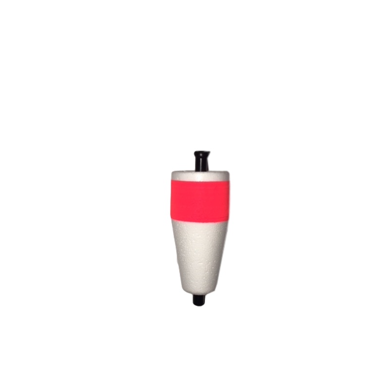 COMAL TACKLE Glo-Top Popping Float - Weighted - White & Red 2"