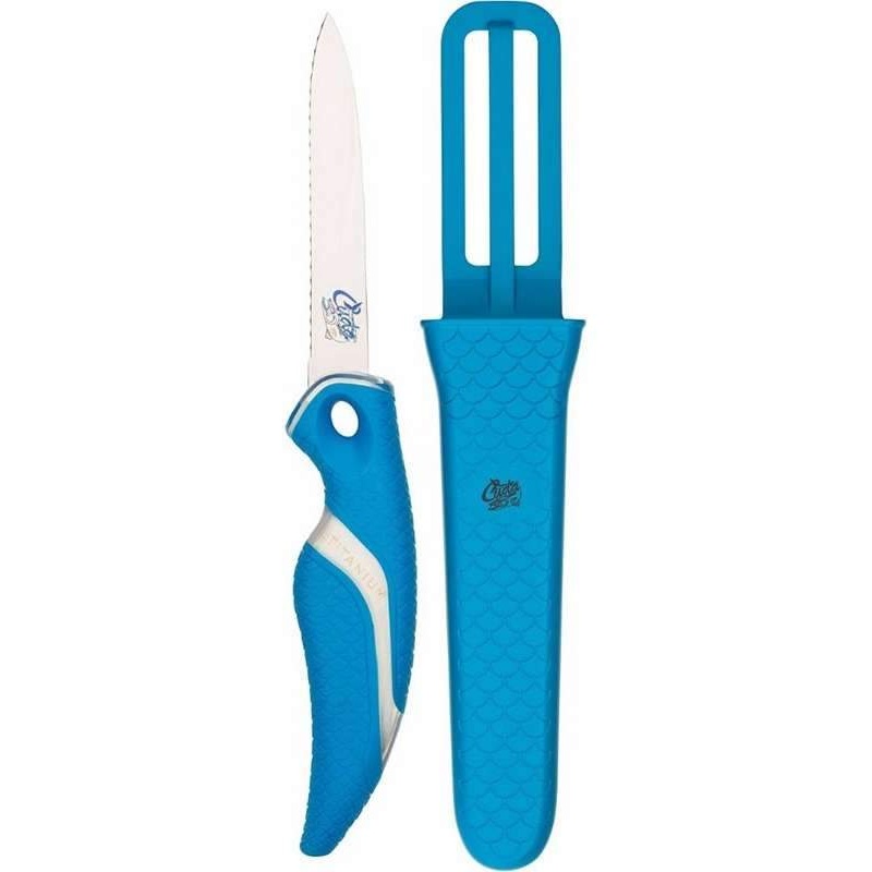 Cuda 3" Titanium Bonded Serrated Net Knife/Sheath