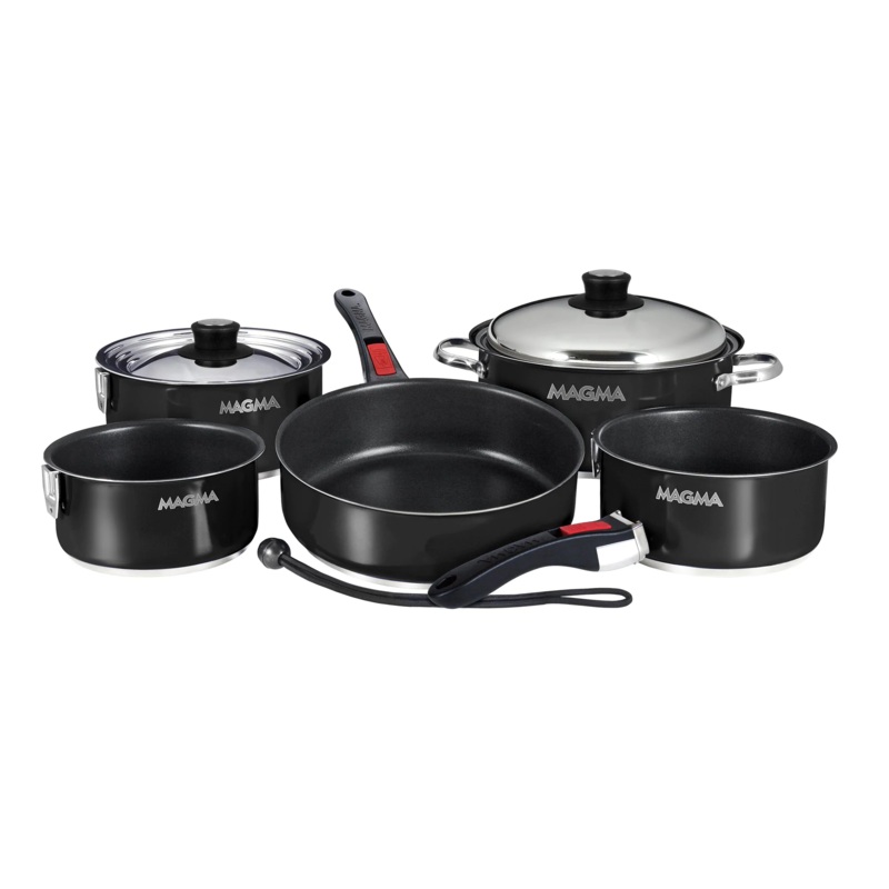 MAGMA Black Induction Non-Stick Enamel Finish Cookware Set