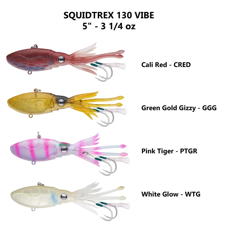 NOMAD DESIGN SQUIDTREX 130 VIBE 5" - 3 1/4OZ GREEN_GOLD_GIZZY