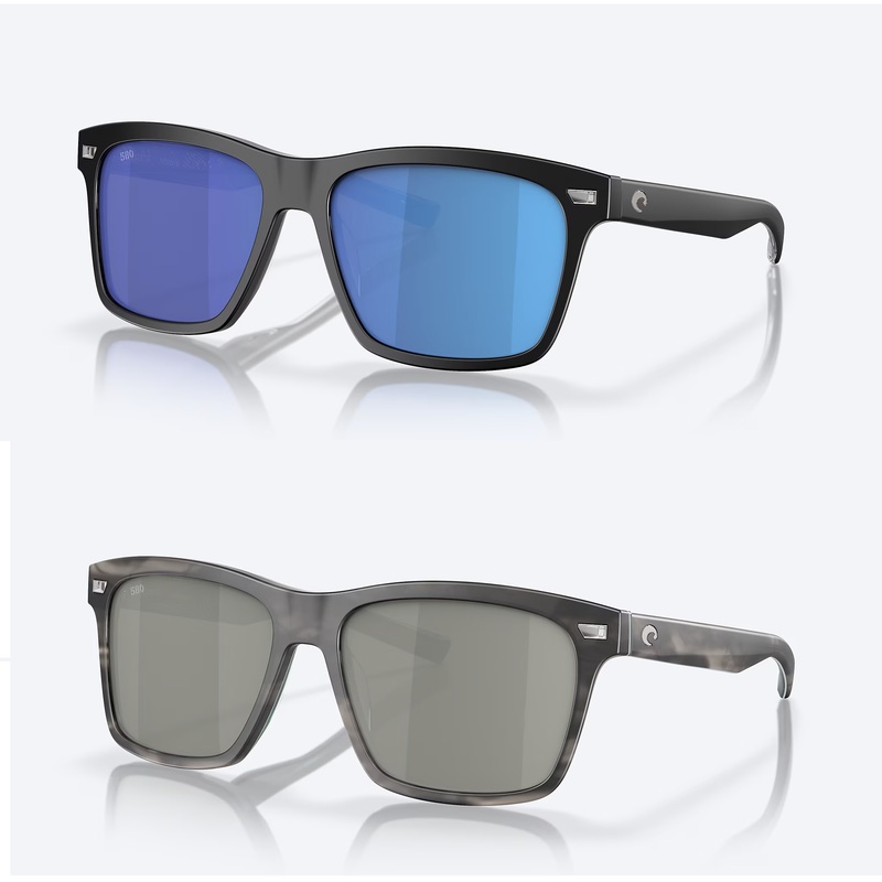 COSTA SUNGLASSES Aransas Matte Black Frame /Blue Mirror Polarized Glass 580G