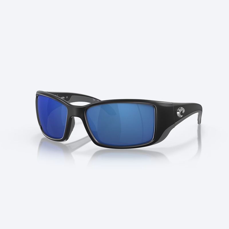 COSTA SUNGLASSES Blackfin Black Matte Frame/Blue Mirror Polarized Polycarbonate Lens