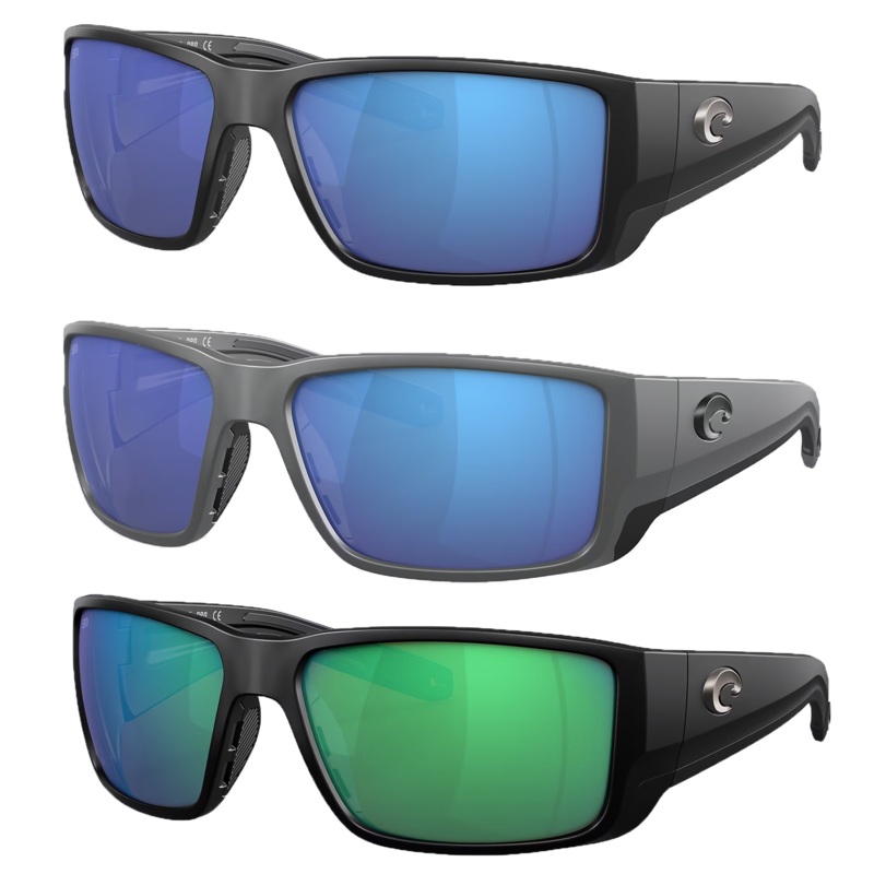 COSTA SUNGLASSES Blackfin PRO Series Black Matte Frame/Blue Mirror Polarized Glass