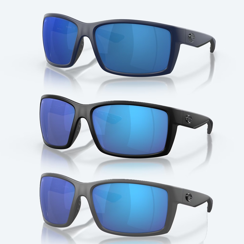 COSTA SUNGLASSES Reefton Matte Blue Frame / Blue Mirror Polarized Polycarbonate (580P)