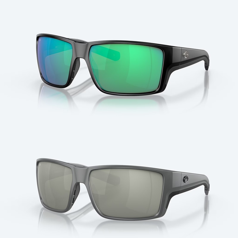 COSTA SUNGLASSES Reefton Pro Series Matte Black Frame / Green Mirror Polarized Glass (580G)