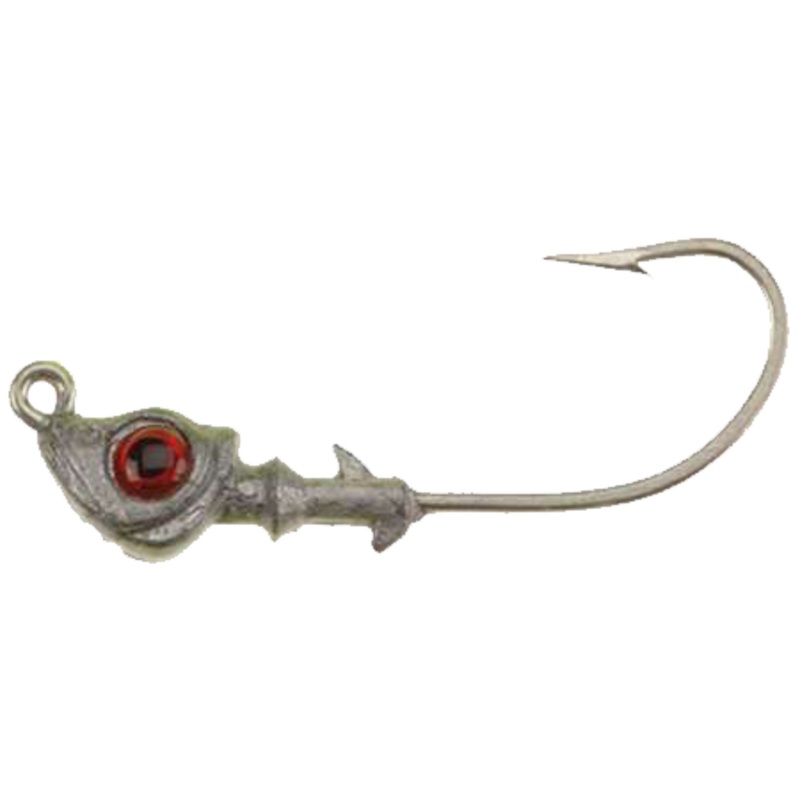DOA Lures C.A.L. Long Shank Jig Heads 5/0 Hook Natural/Red Eye 1/16oz.