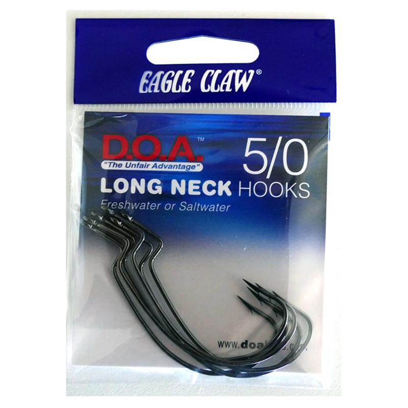 DOA Lures Long Neck Offset Worm Hook 5/0 Airhead