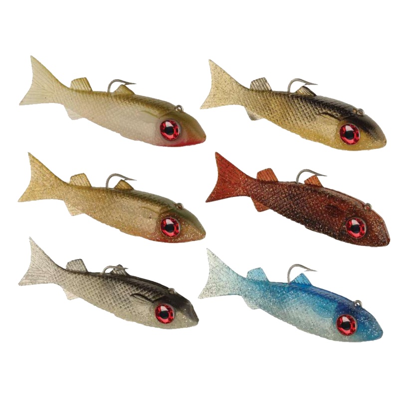 DOA Lures Swimmin' Mullet - Rigged Rootbeer/Gold Glitter