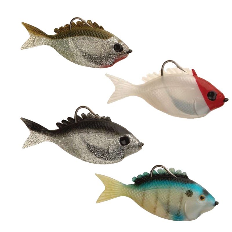 DOA Lures Tough Guy Pearl/Red Head