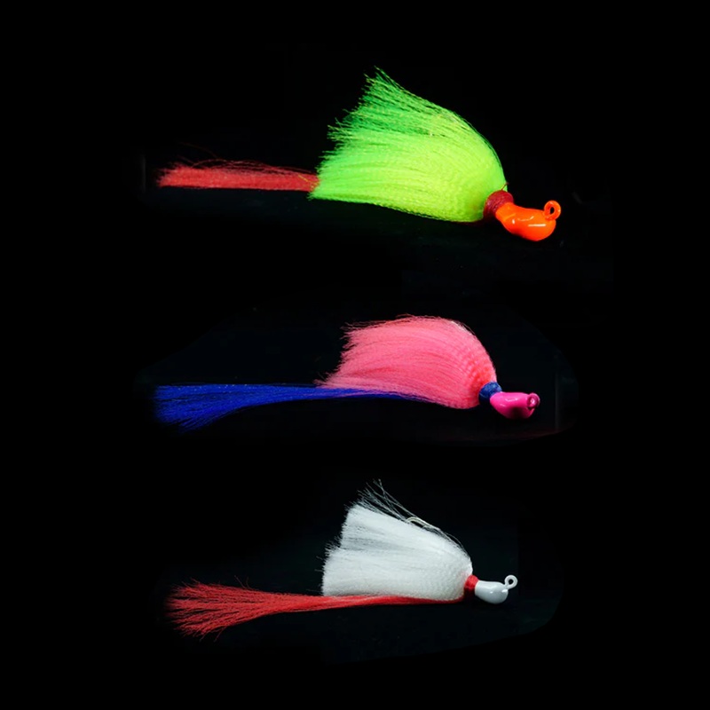 GULFSTREAM LURES Skimmer Flair Hawk Chartreuse Body / Orange Head / Red Tail 1 oz