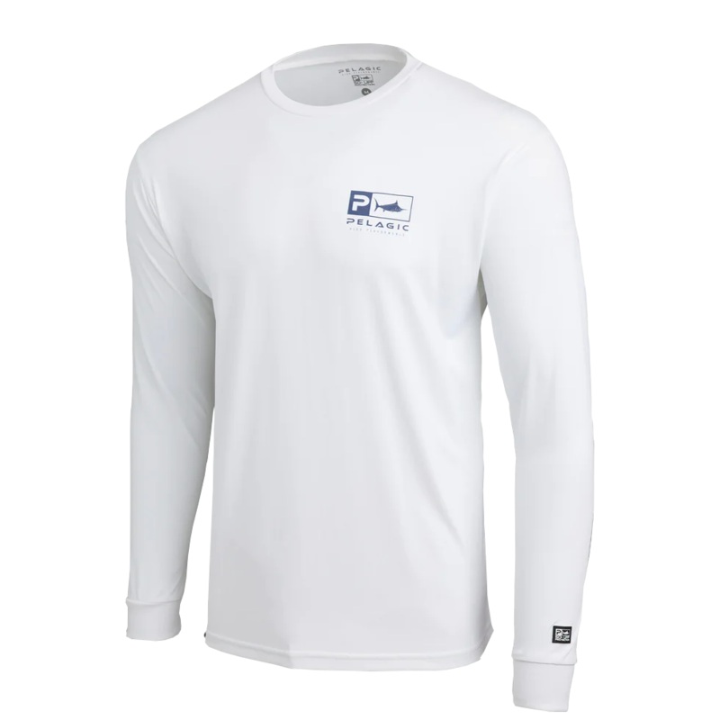 PELAGIC Aquatek Goione Marlin Fishing Shirt S White