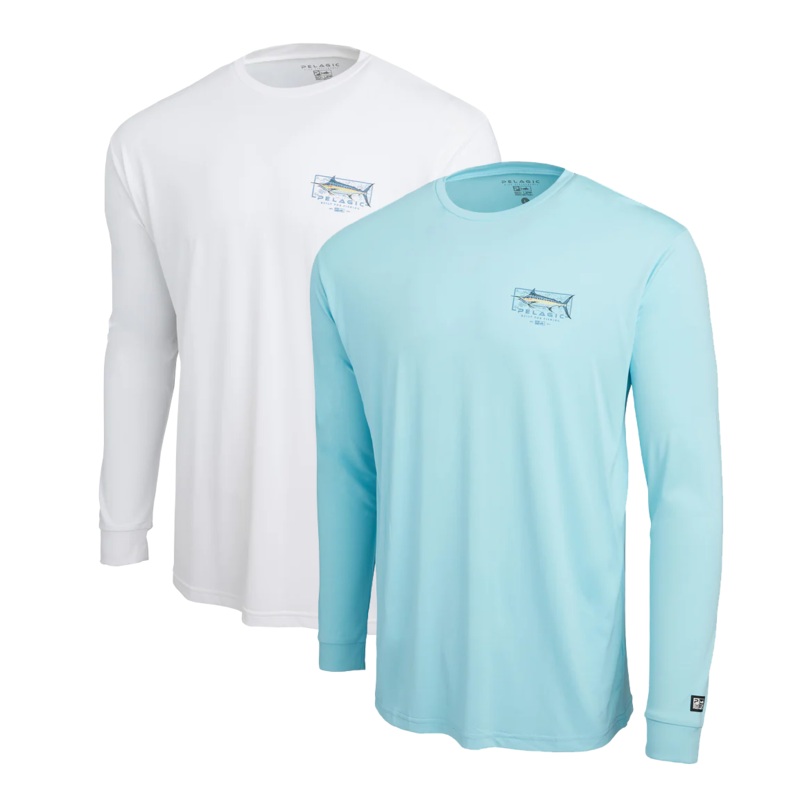 PELAGIC Aquatek Marlin Mind Fishing Shirt S White