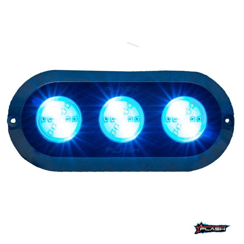 PLASH LIGHTING Grande 180W Underwater Transom Light- Blue Single