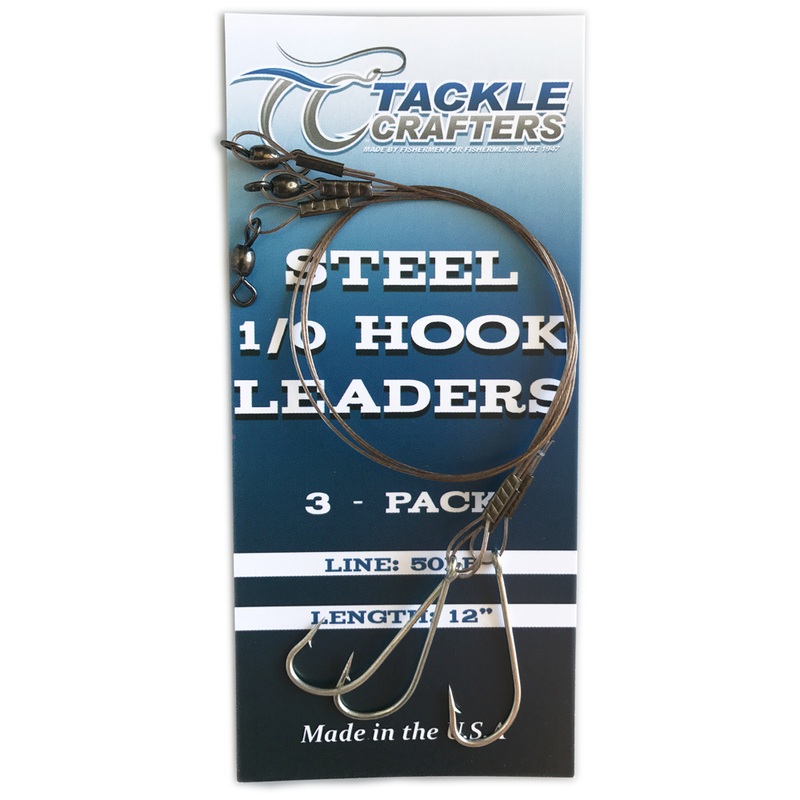 TACKLE CRAFTERS Steel Hook Leader 3 Pack 4
