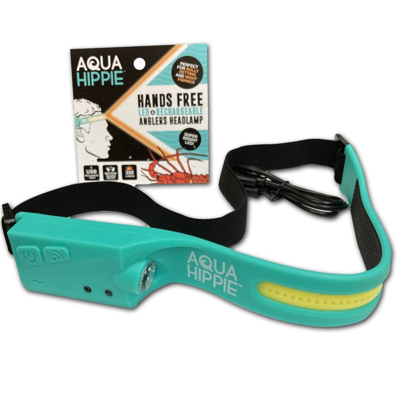 AQUA HIPPIE Hands-Free LED & Rechargeable Anglers Headlamp