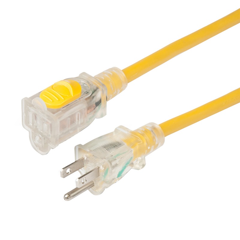 MARINCO 15A 14/3 Locking Lighted Extension Cord 25