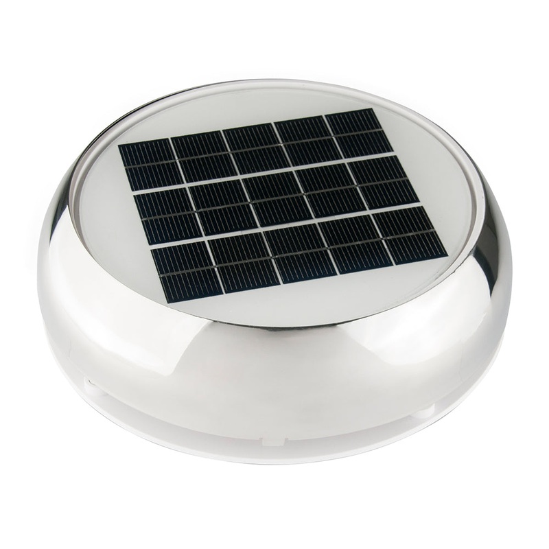 MARINCO 4" Day/Night Solar Vent - Stainless Steel