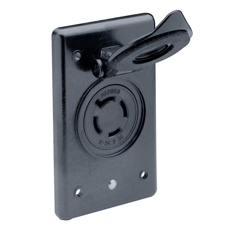 MARINCO 4-Wire 12/24V Bass Boat Female Receptacle & Bracket