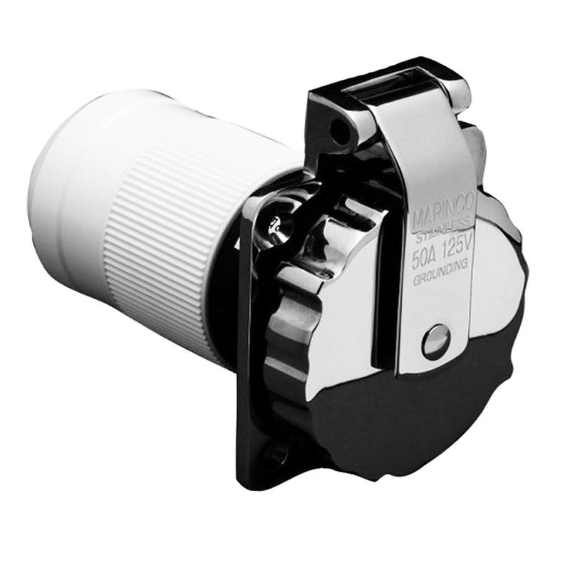 MARINCO 50 Amp Stainless Steel Inlet 125