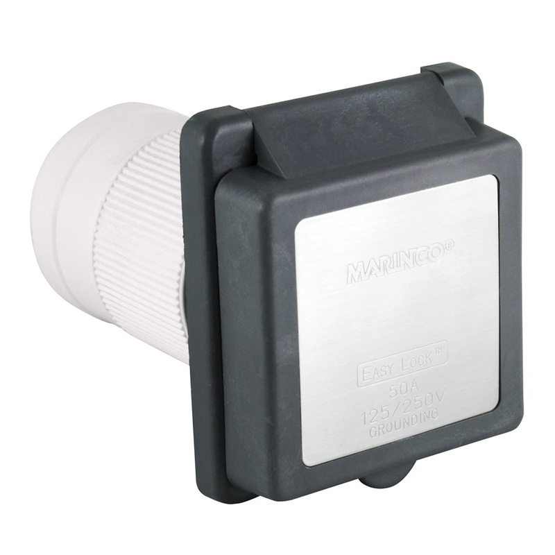 MARINCO 50A 125/250V EL Inlet w/Enclosure