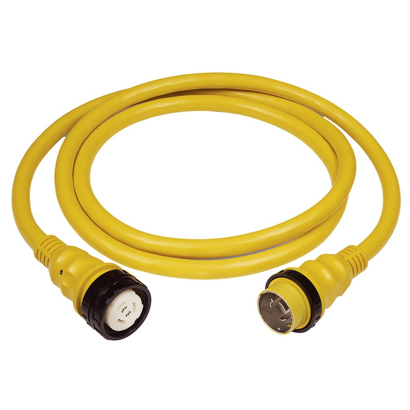 MARINCO 50AMP 125/250V Shore Power Cable - 12" - Yellow