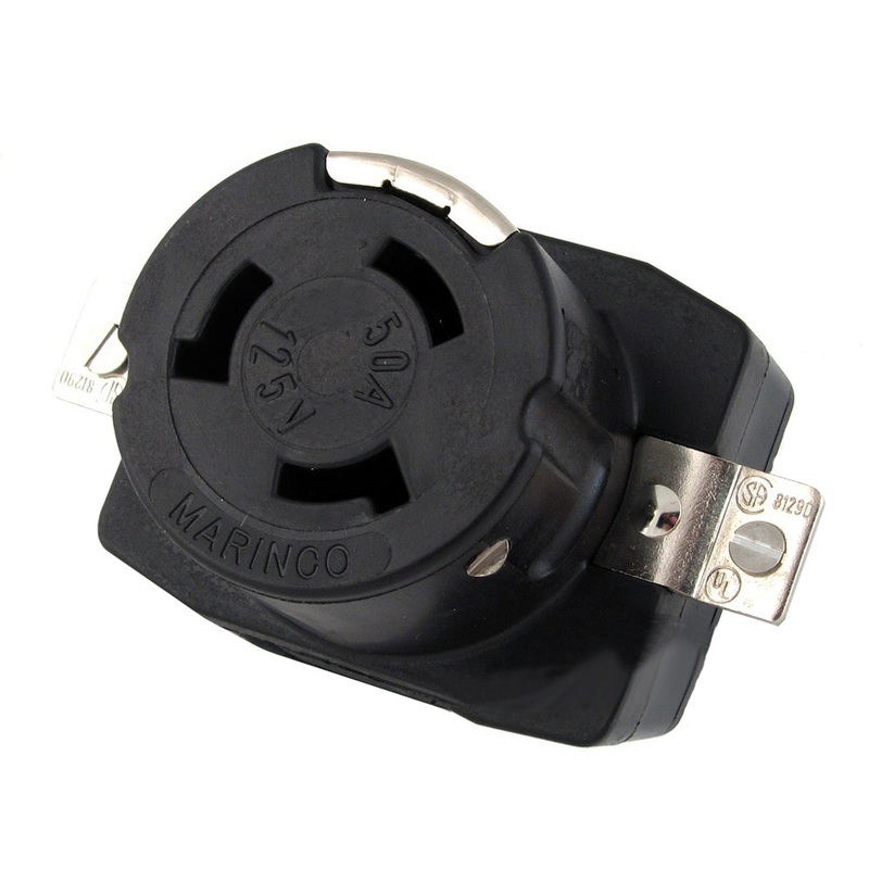 MARINCO 6370CR 50Amp/125V Wire Dockside Receptacle
