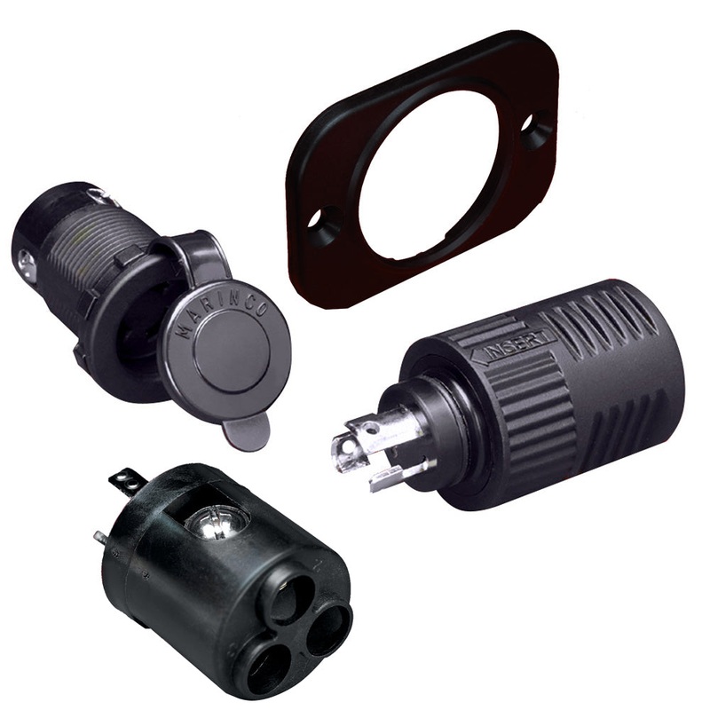 MARINCO ConnectPro Charging/Trolling Receptacle, Plug & 6-Guage Adapter