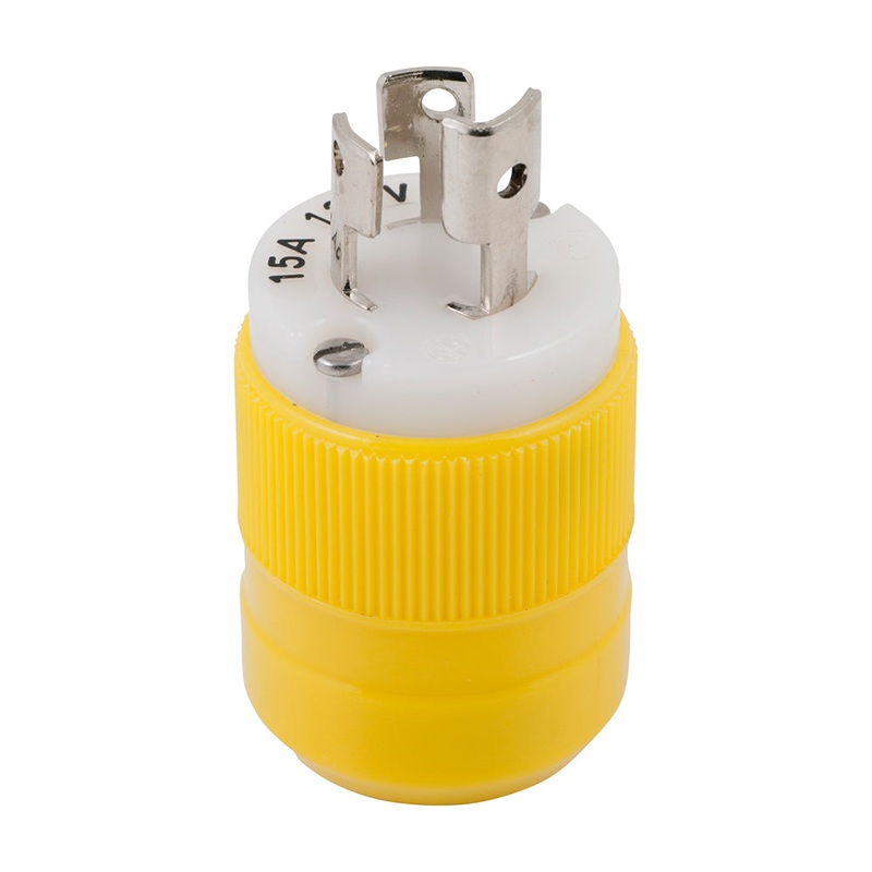 MARINCO Locking Plug - 15A, 125V - Yellow