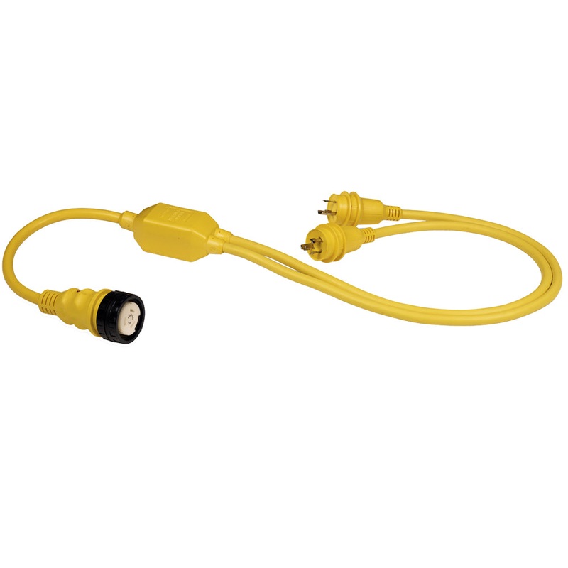 MARINCO RY504-2-30 50A Female to 2-30A Male Reverse "Y" Cable