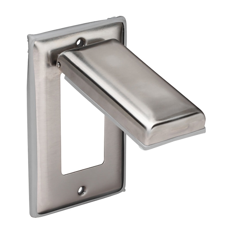 MARINCO Stainless Steel Cover w/Lift Lid f/GFCI Receptacle