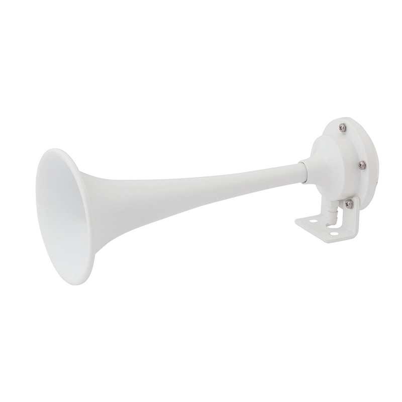 MARINCO White Epoxy Coated Single Trumpet Mini Air Horn