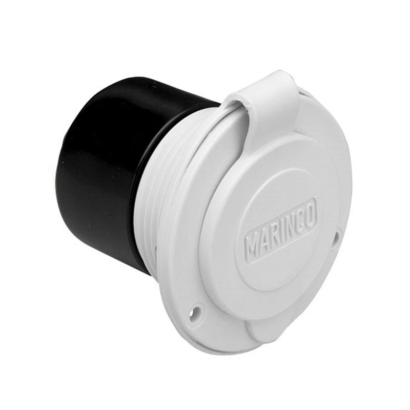 MARINCOBass Boat Inlet On-Board Charger- Front Mount - White15A 125V