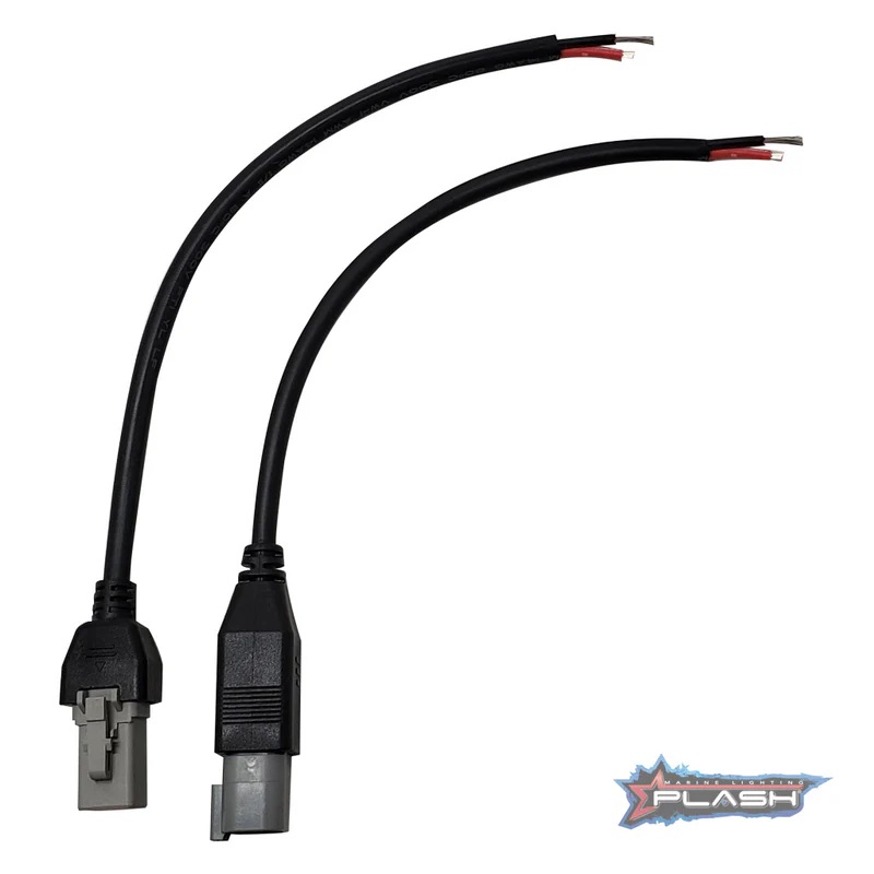 PLASH LIGHTING DTP/ATP Connector Pigtail Kit (Male + Female)