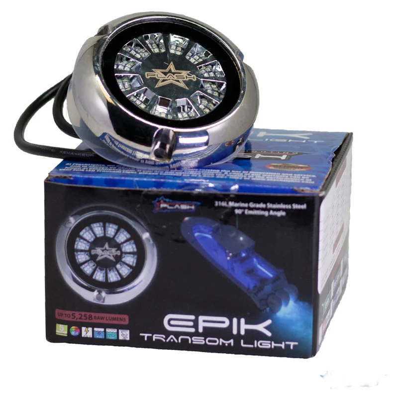 PLASH LIGHTING EPIK Underwater Transom Light - RGBW Internal Controller Single