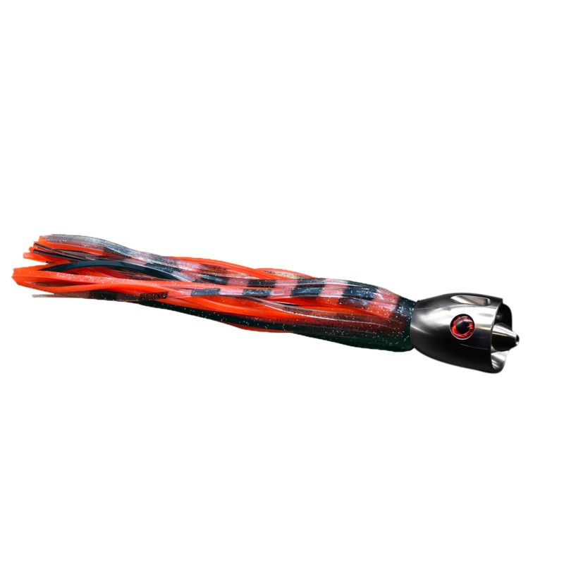 RED EYE LURES Stainless Steel 757 w/Bullet Head Lure Red/Black Skirt